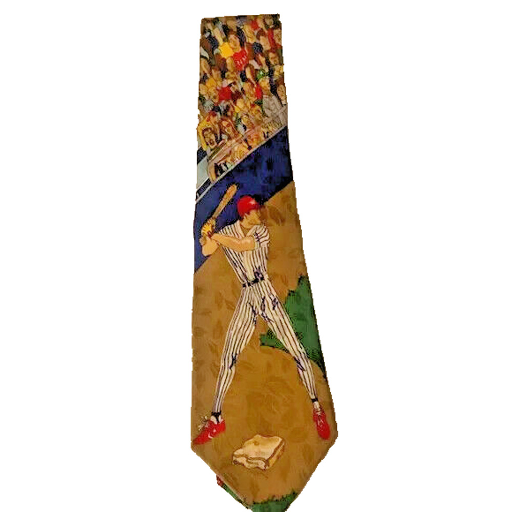 Nicole Miller | 100% Silk Necktie | Vintage |Baseball